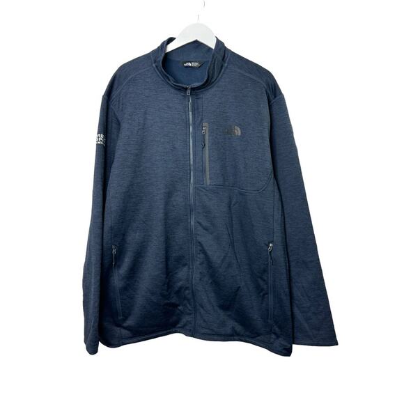 The North Face Mens Skyline Fleece Full Zip Jacket  Heather Urban Navy Blue  XXL - Picture 1 of 9